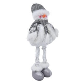 Jauarta Retractable Standing Snowman Doll, Christmas Decorations Figurine with Extendable Legs Christmas Ornaments Gifts,1pcs