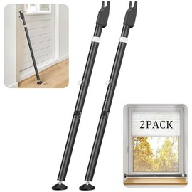 Barra de seguridad para puerta corrediza y tapones deslizantes de puerta de vidrio 2 en 1 de seguridad para patio, hogar, puerta de hotel Stick de seg