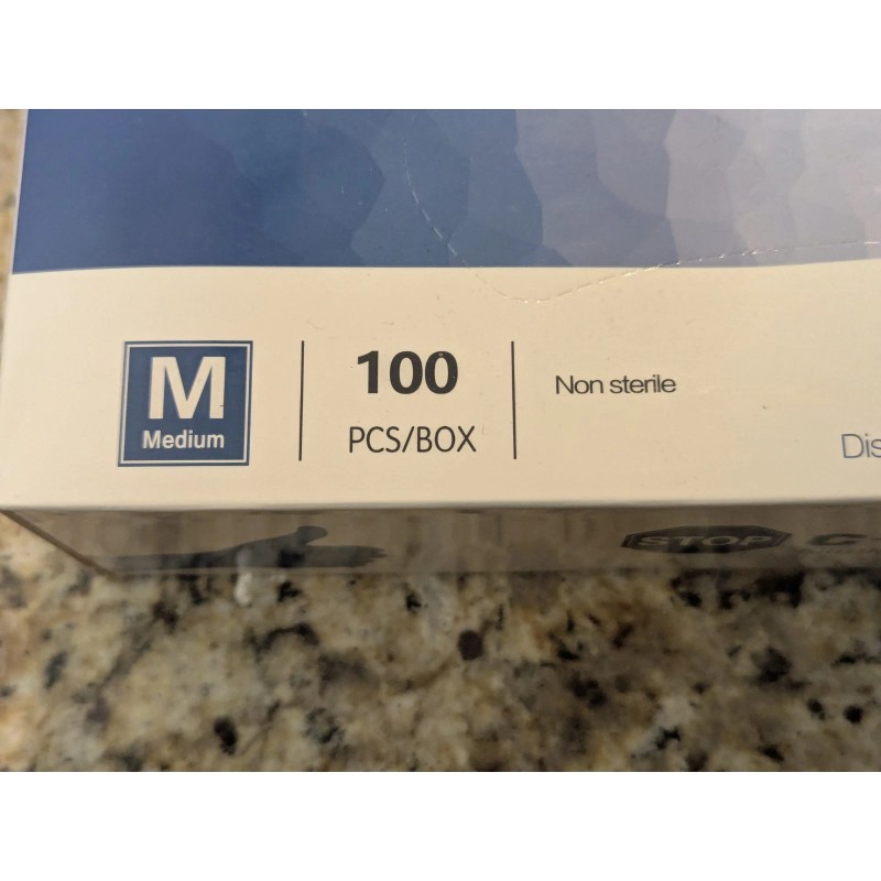 Stop C-19 Nitrile Exam Gloves Powder-Free Latex Free Stop C-19