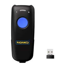 NADAMOO Wireless Barcode Scanner Compatible with Bluetooth Function, 2.4G Wireless & Wired 3-in-1 Bar Code Scanner Portable USB CCD Reader, Work with iPhone iPad Android Windows Mac OS-Dark Blue