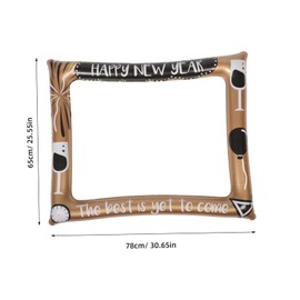 BESPORTBLE Inflatable Happy Year Selfie Frame Fun Photo Prop for Holiday Decorations Engaging Party Accessory for Year Reception Quick Setup Versatile Use Unique Design for Memorable Photos