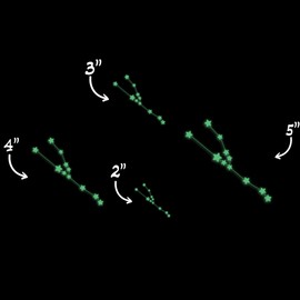 Taurus Zodiac Constellation Star Map Glow in The Dark Sticker Decal for Phone Tablet Laptop Car Truck Window | 4" Sticker | Green