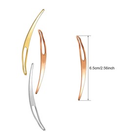 Townus Dreadlock Tool - 3pcs Interlocking Tools for Sisterlock, EasyLoc & Locs Hair Maintenance, Retightening - Gold, Silver, Rose Gold