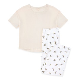 Burt's Bees Baby Unisex Baby Adult 2-Piece Mommy Matching Pajamas, 100% Organic Cotton, Golden Bee