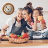 DayClocks Classic Week-Day Wall Clock with Solid Wood-Round Frame –