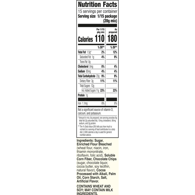 Betty Crocker Lower Sugar Brownie Mix, Double Chocolate Fudge, No