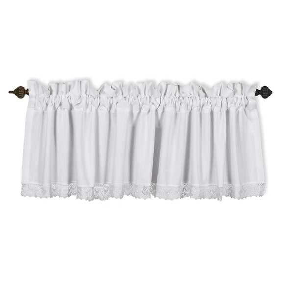 Ramanta Home Curtain Valance for Windows 100% Cotton Slub Farmhouse