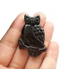 Bacatgem Natural Black Obsidian Owl Figurines Crystals and Healing Stones,Haped