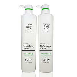 ODE SOFIA Refreshing Clean Shampoo and Treatment, for women and men and teens, and all hair types, ultimate nourishing dandruff shampoo and conditioner, 23Fl OZ, 680ml (Set of Shampoo and Conditioner)