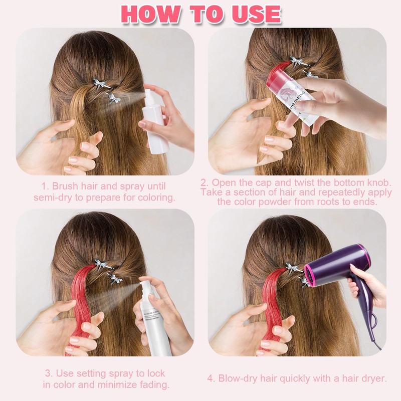Purple Hair Dye Stick,Washable Hair Chalk for Women,Temporary Hair Color