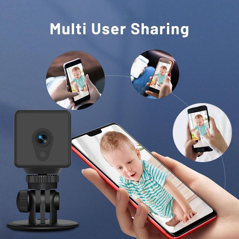 EKJANEPE Mini Camera 4K HD WiFi Camera Surveillance for Indoor