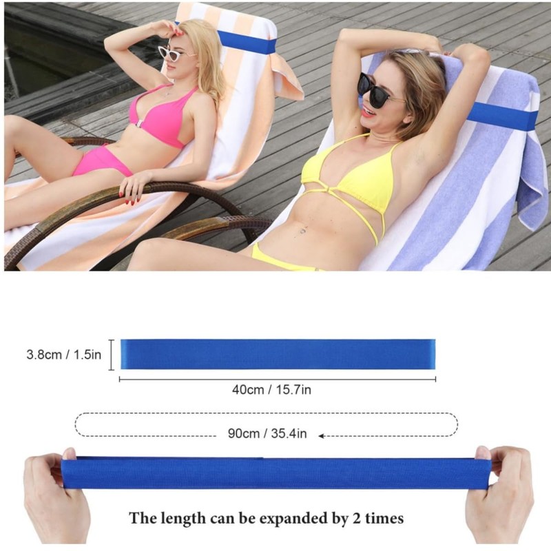 Beach Towel Bands (4 Pack), Beach Chair, Pool Chairs &