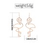 Doubnine Flamingo Hollow Earrings Bird Frame Drop Dangle Rose Gold