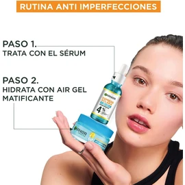 Garnier Express Aclara Crema Hidratante Matificante Anti-imperfecciones, controla oleosidad e hidrata con Vitamina C, Acido salicílico y Niacinamida, 50ml/52g