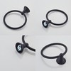 Matte Black Towel Ring for Bathroom 1 Pack, Kitchen Bath