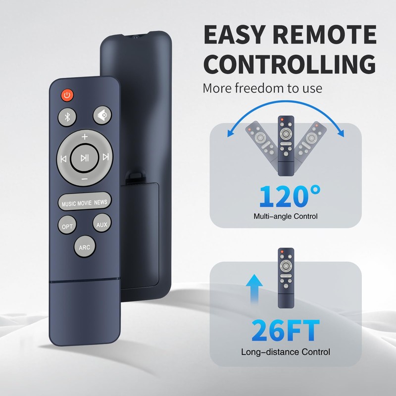 HZIME New Replacement Remote Control Compatible for Assistrust KY-8000 KY-2023,