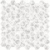 In Home InHome NH2359 Hexagon Marble Peel Stick Backsplash Tiles,