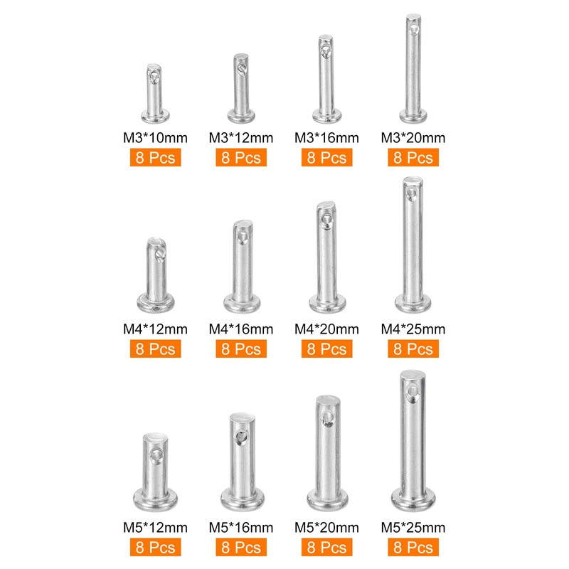sourcing map 96Pcs M3 / M4 / M5 12 Sizes