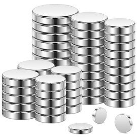 Wukong Magnets Set in 3 Sizes, 50 pieces 10mm/12mm/15mm x 3mm Thick Strong Fridge Magnets Mini Magnets for Magnetic Board, Pin Board, Whiteboard, Refrigerator Home Office