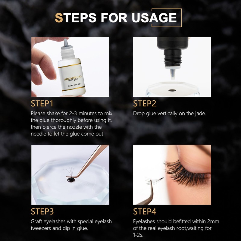 5ml Eyelash Extension Glue Individual Fast Drying Semi Permanent Long
