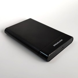 DREHELPER Hard Drive Enclosure, USB 3.1 Gen 2 Type C to 2.5 inch SATA SSD HDD Max 6TB, External Hard Drive Case Adapter Housing for 9.5mm 7mm UASP 5Gbps (Classic Black - Fingerprint Proof)