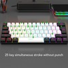 Denash Gaming-Tastatur- und Maus-Kombination, USB-C-Kabel-Tastatur-Maus, Mehrfarbiges Mechanisches Tastatur- und Maus-Set