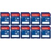 Lot of 10 SanDisk 16GB SD SDHC Class 4 Flash