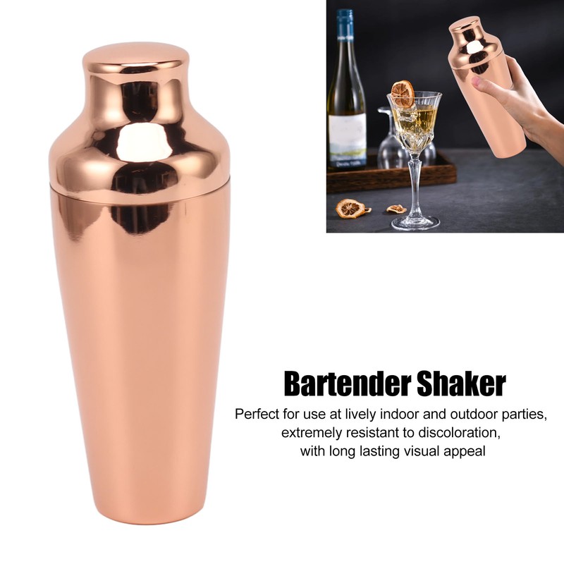 Cocktail Shaker 304 Stainless Steel French Style Bartender Shaker for