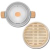 CONCORD 10" Stainless Steel Steamer Pot with Natural Bamboo Steamer