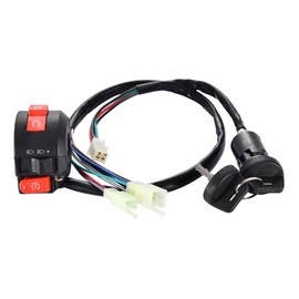 GOOFIT Motorcycle Handlebar Kill Switches with Key Lgnition Replacement for 50cc 70cc 90cc 110cc 125cc ATV Scooter Quad
