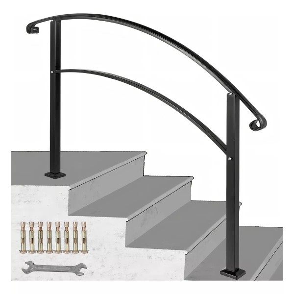 Vevor Barandal Pasamanos De Hierro Forjado 4 Pasos Escaleras Color