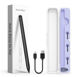 Stylus Pen for HP Envy X360, Pavilion X360, Specter X360, MPP 2.0 Tilt-Active Stylus with 4096 Levels of Pressure Sensitivity, Convenient Storage Case, Supports Type-C Fast Charging, Black