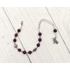 Morrigan Prayer Bead Bracelet in Garnet: Irish Celtic Goddess of