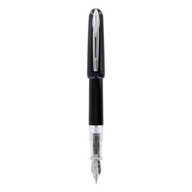 Waterman Kultur Fountain Pen, Black with Chrome Trim, Fine Nib with Blue Ink