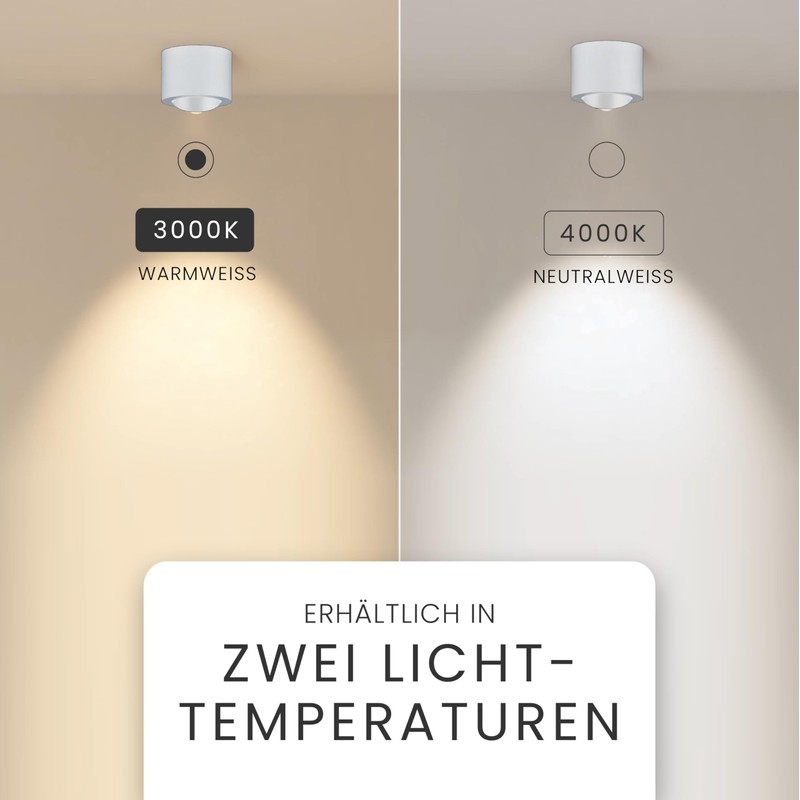 MATO 3x LED Surface-Mounted Spotlights White - Extra Flat &