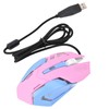 3200DPI High Sensitivity Pink Gaming Mouse Comfortable Grasping Wired Gaming