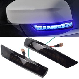 LED Dynamic Turn Signal Light Side Mirror Blinker Sequential Lamp Assembly For Ford Focus 2 MK2 Focus 3 MK3 For Mondeo MK4 (ZM-Blue-Yellow)