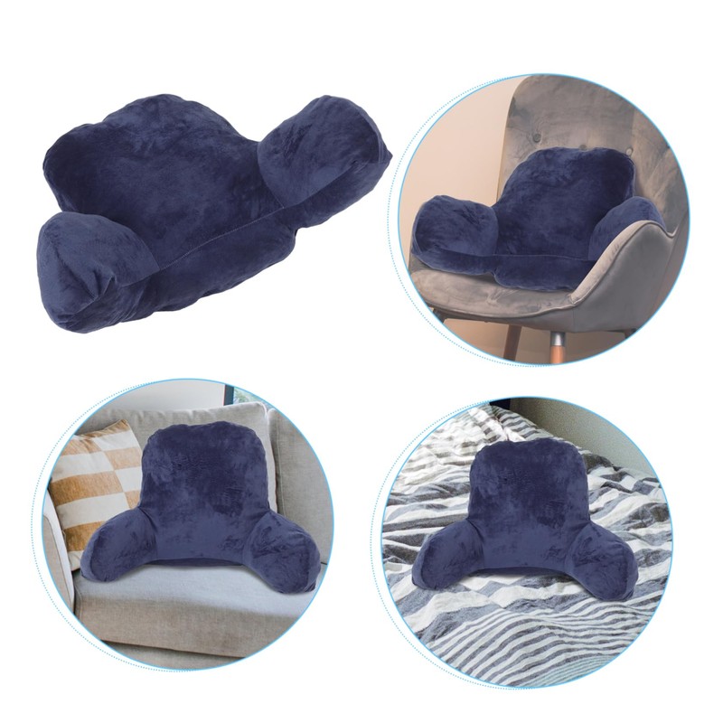 Alipis Luxury Bed Pillow Backrest Soft Velvet Pillow for Reading