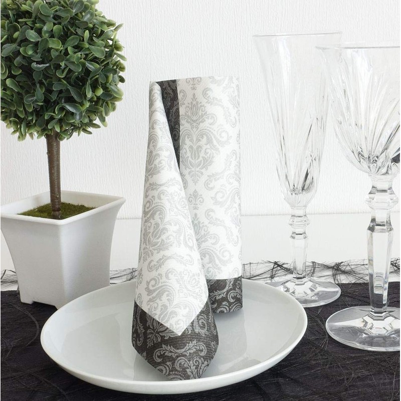 50 APARTina Napkins Ornament 33 x 33 cm Fabric-Like Airlaid
