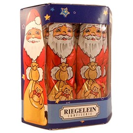 Riegelein Santa Solid Milk Chocolate, 10 Piece Pack