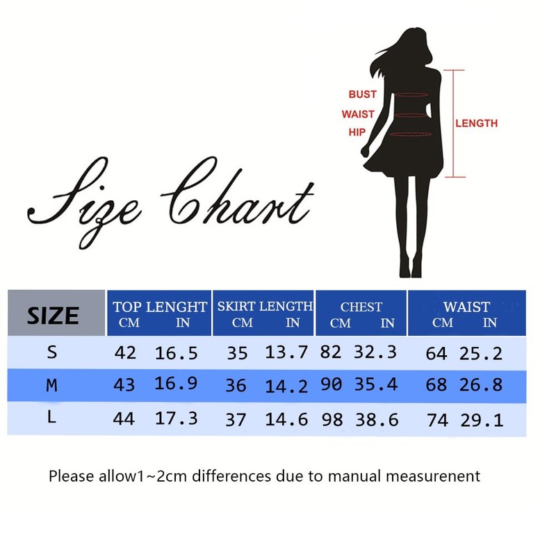 EraSpooky Women’s Blue Cheerleader Costume 3PCS