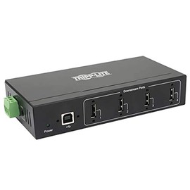 Tripp Lite 4-Port USB 2.0 Hub, Industrial Grade Hub USB 2.0, 15 kv ESD Immunity, Industrial USB 2.0 Hub with 4 Ports, Metal Housing Build, Wall/DIN Mounting (U223-004-IND-1)