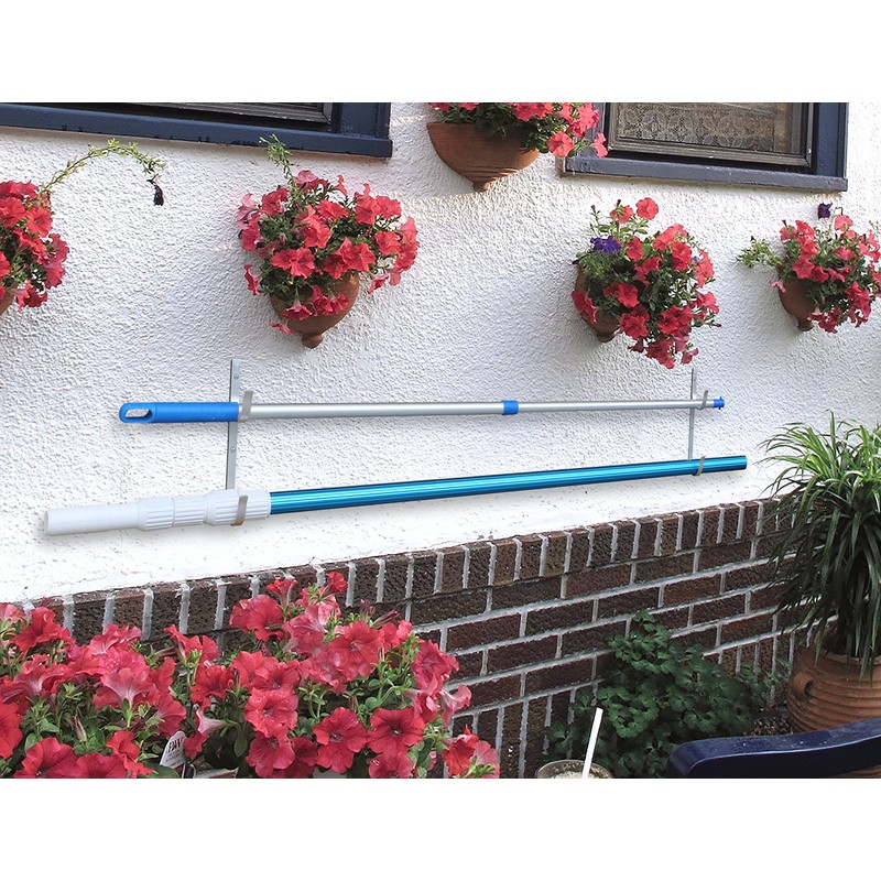 Aquatix Pro Pool Pole Hanger Premium 4pc Aluminium Holder Set,