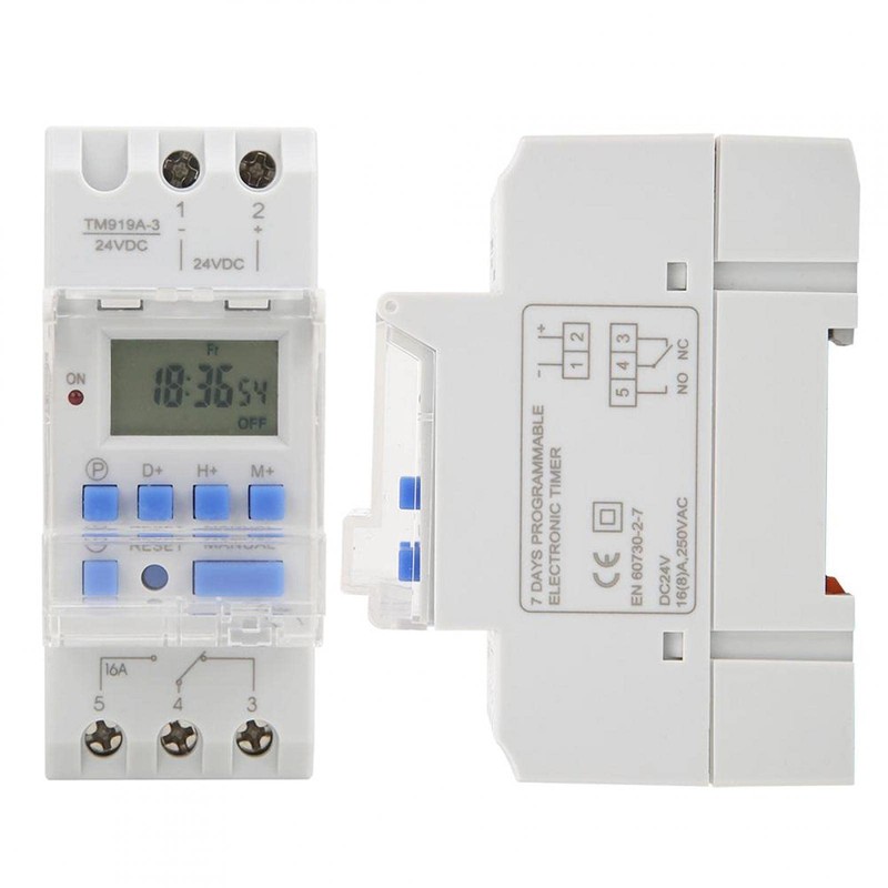 TM919A-3 Weekly Digital Timer, 24 V DC 16 A Timer,
