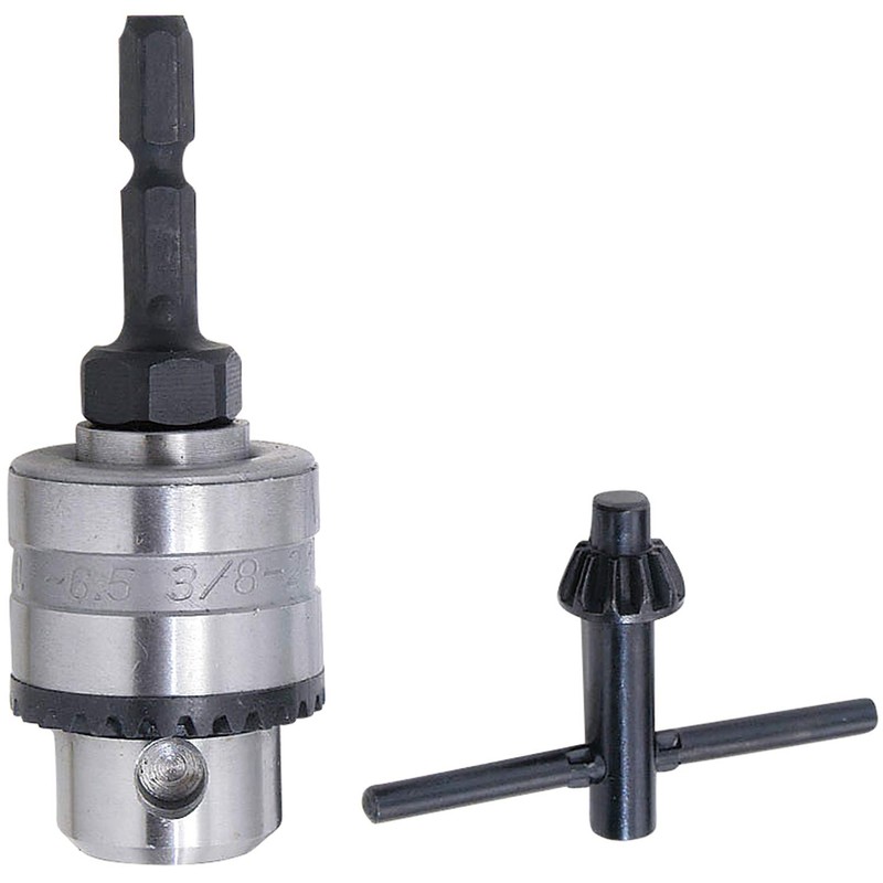 SK11 SDCK-01N Drill Chuck, 0.3 inch (6.5 mm), Silver