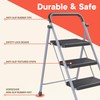 Gray 3 Step Stool Foldable – Heavy-Duty Foldable Step Stool