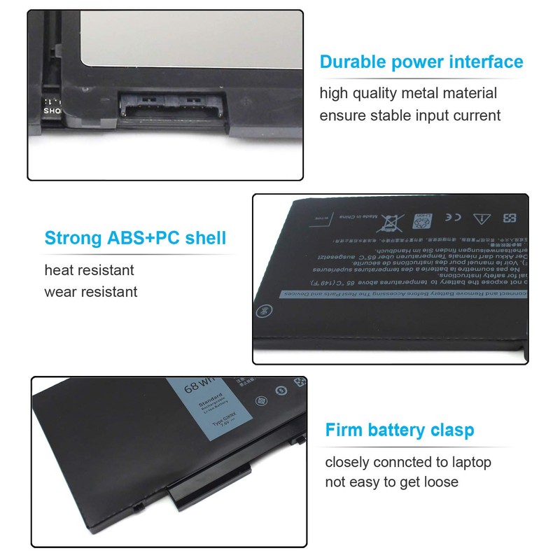 68Wh GJKNX 7.6V Battery for Dell Latitude 5480 5490 5580