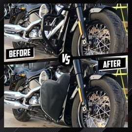 cooideamoto Soft Lowers Chaps Engine Bar Covers Leg Warmers Fit For Harley Softail Breakout Street Bob Fat bob 2018-2024