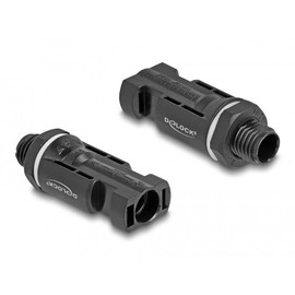 DeLOCK DL4 Solar Connectors à Crimping Male and Female Black (Pack of 2)
