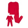 Leveret Girl and Doll Cotton Pajamas Solid Red 6 Year